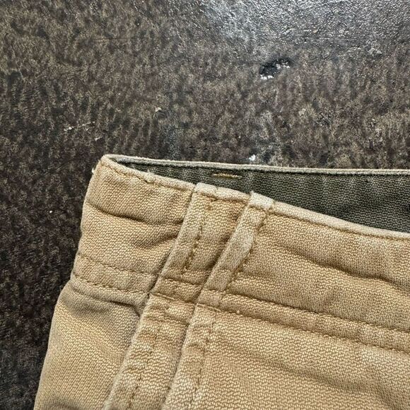 Op Ocean Pacific Men’s Tan Cargo Shorts Distressed Style Size 36 100% Cotton - Picture 15 of 16